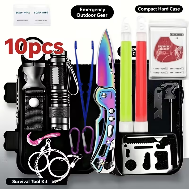 Fishing Equipment Essentials - Набор для выживания «10 в 1»,