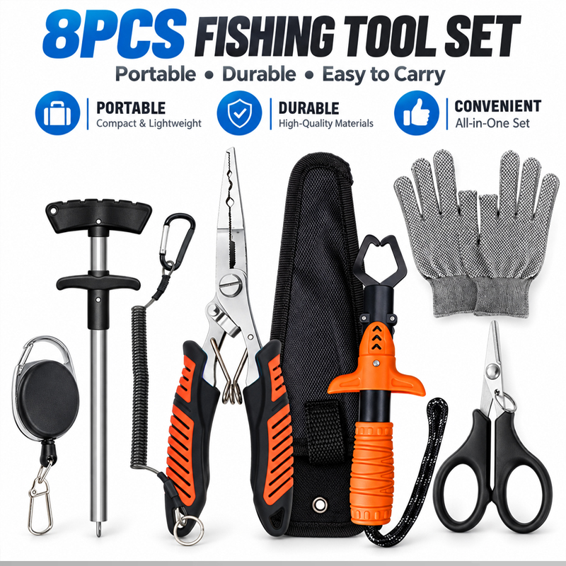 Fishing Equipment Cheap - Профессиональный многофункциональный набор рыболовных плоскогубцев: зажим