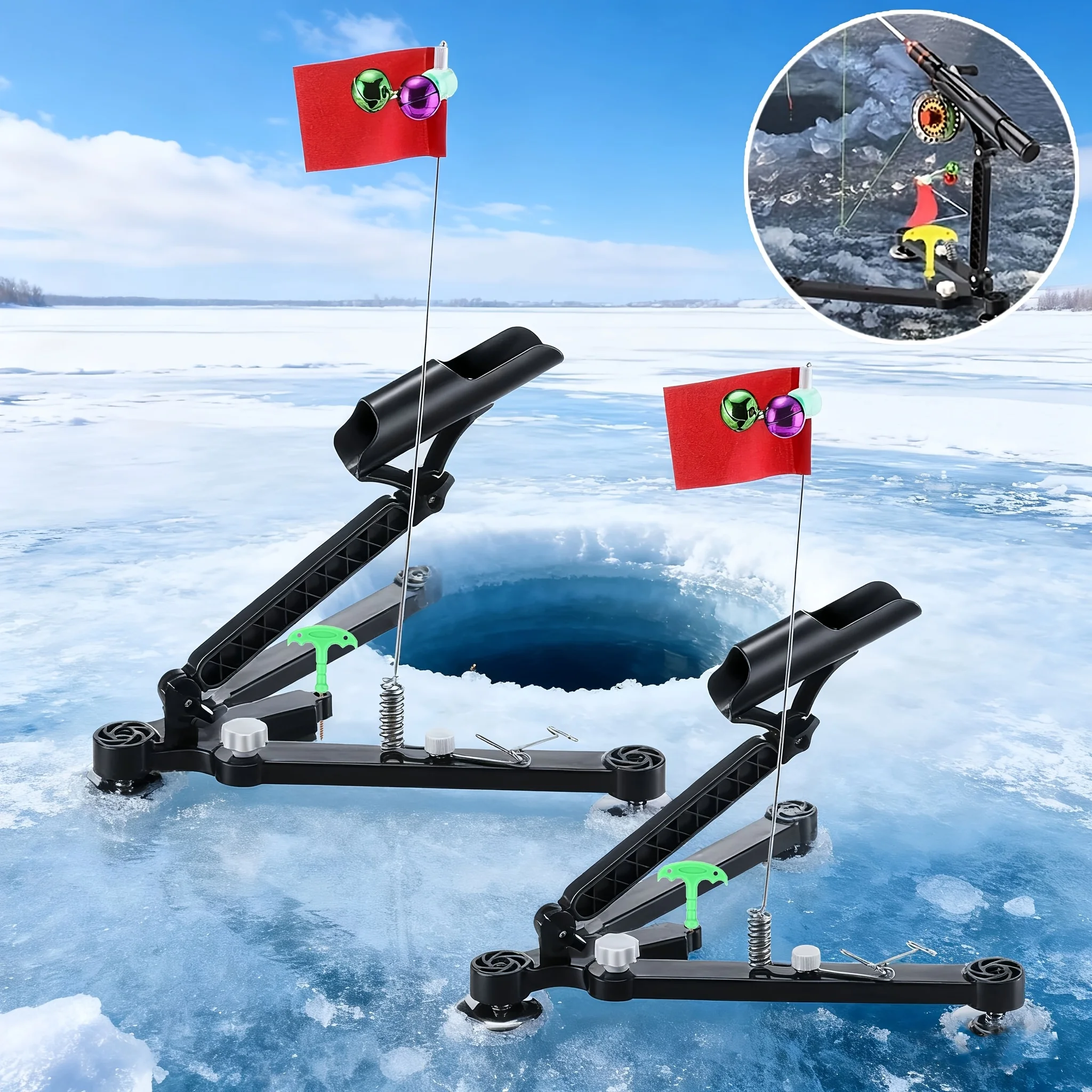 1 комплект: держатель для удоч – обзор и цена Ice Fishing Tip Up